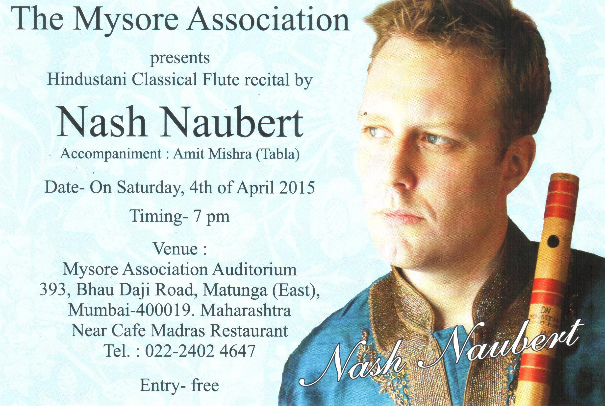 Hindustani Classical Flute Recital By Mr. Nash Naubert